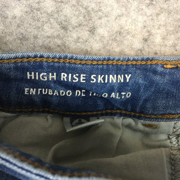 Universal Thread Jeans 6 28 High Rise Skinny Medium Wash Distressed Stretch Blue - Picture 9 of 15